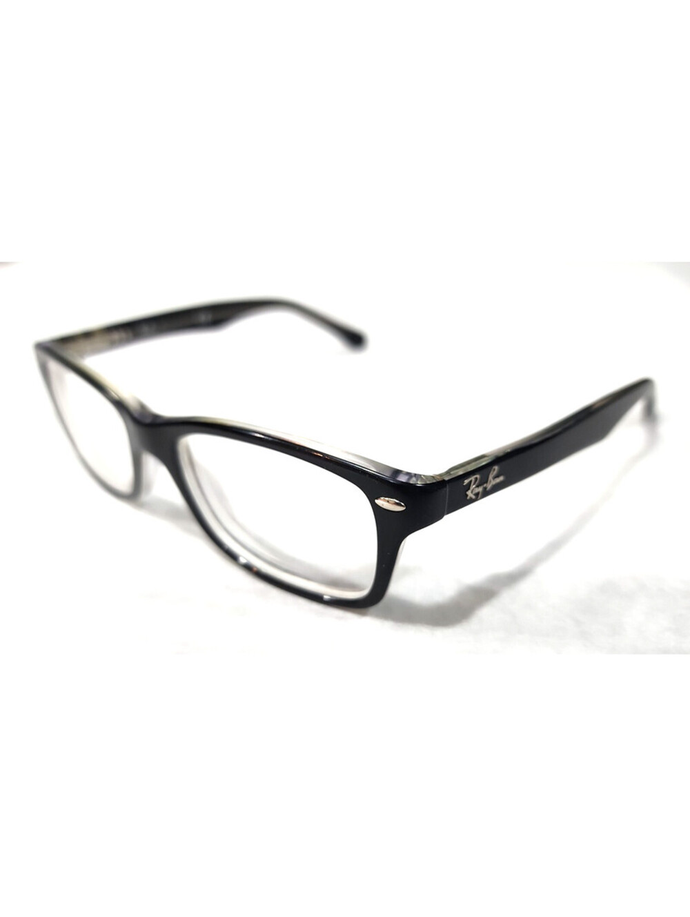 Ray Ban Jr RB1531 3529 Boys Black Square Eyeglasses 48-16 130 VG